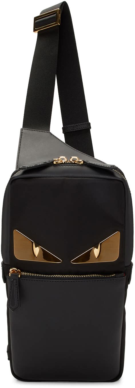 fendi black bag bugs single-strap backpack for sale|One Big Furry Family: Fendi’s Bag Bugs Are A Bonafide Hit On .